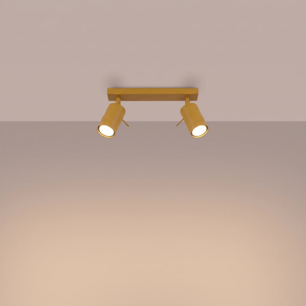 Plafonniers acier jaune h 16 cm — vue 4