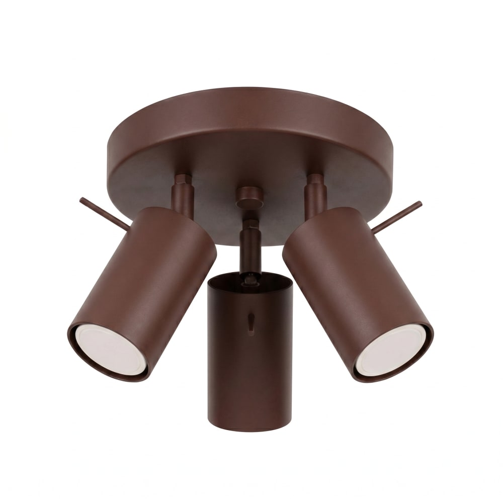Plafonniers acier marron h 14.5 cm