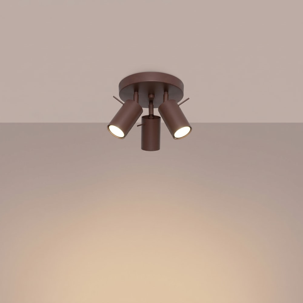 Plafonniers acier marron h 14.5 cm — vue 4