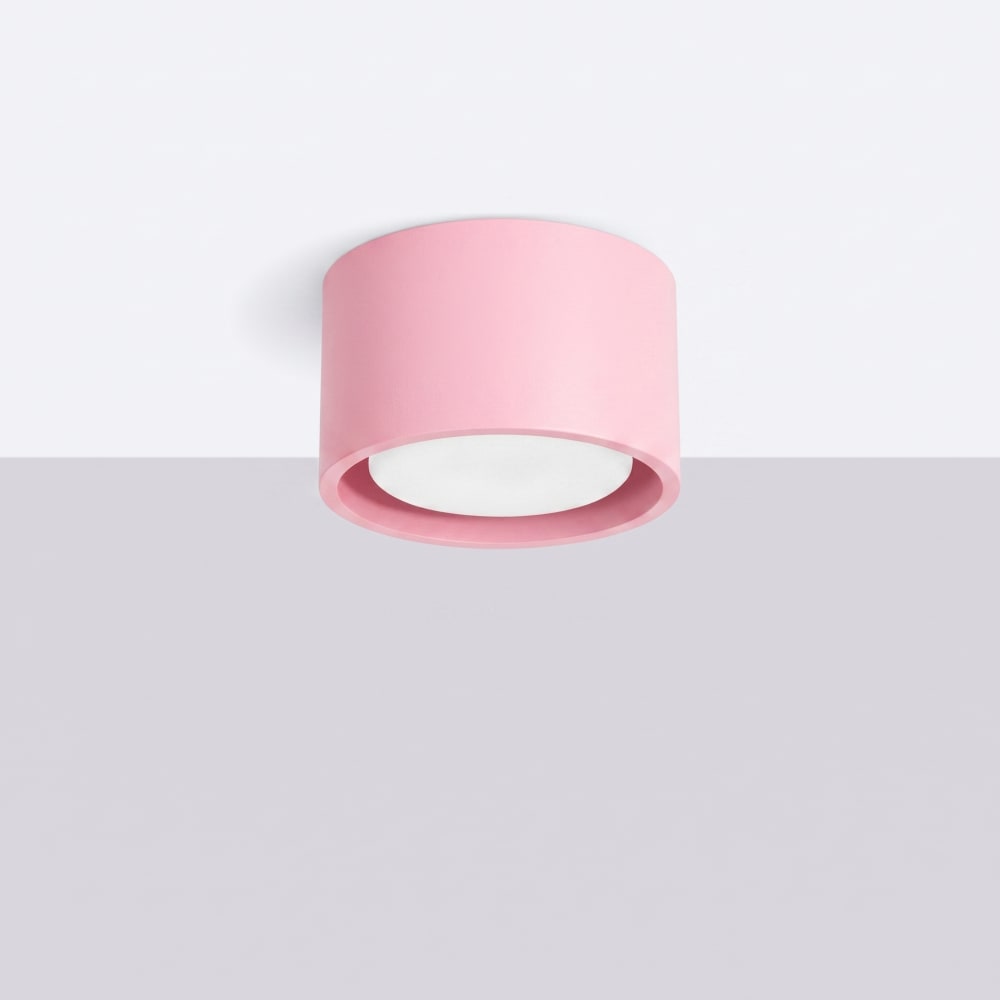 Plafonniers aluminium rose h 6 cm — vue 3