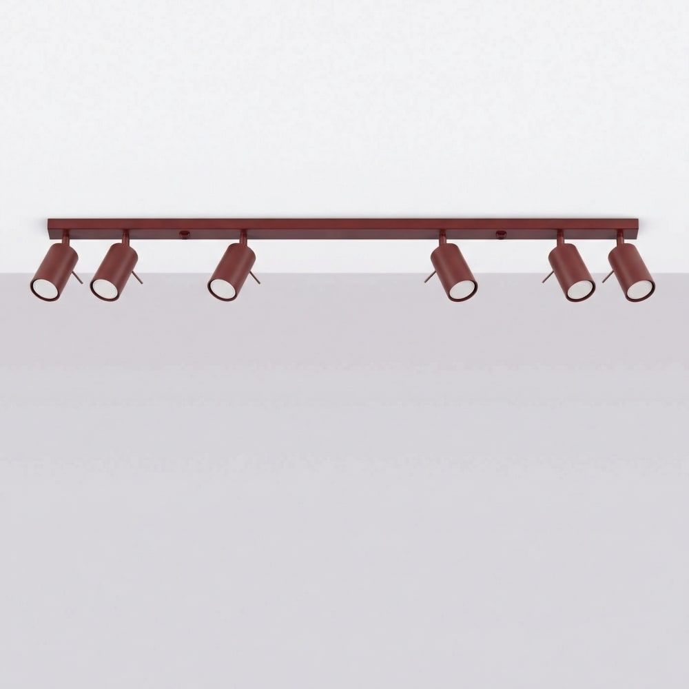 Plafonniers acier bordeaux h 16 cm — vue 3