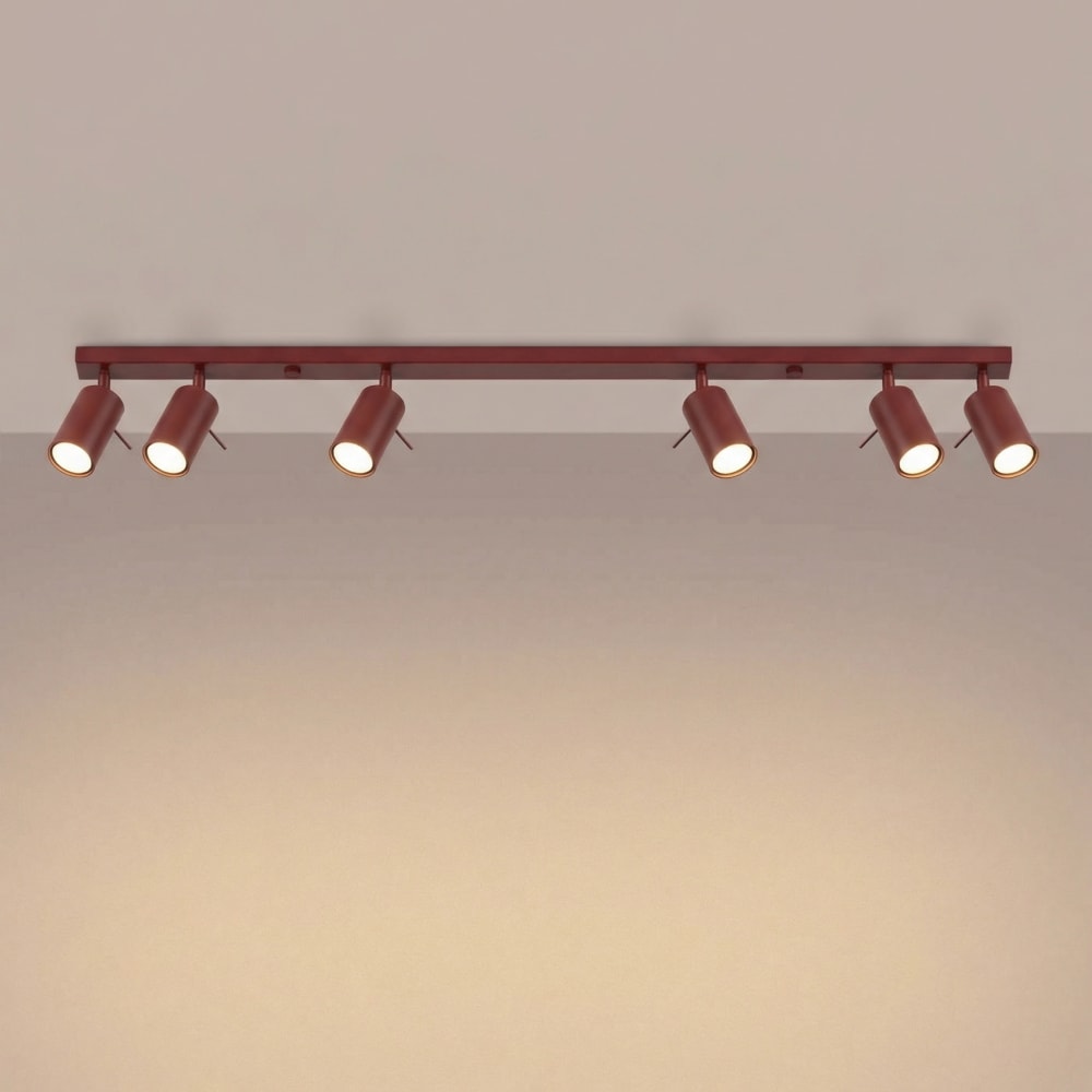 Plafonniers acier bordeaux h 16 cm — vue 4
