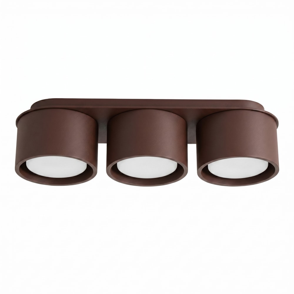 Plafonniers aluminium marron h 8.2 cm
