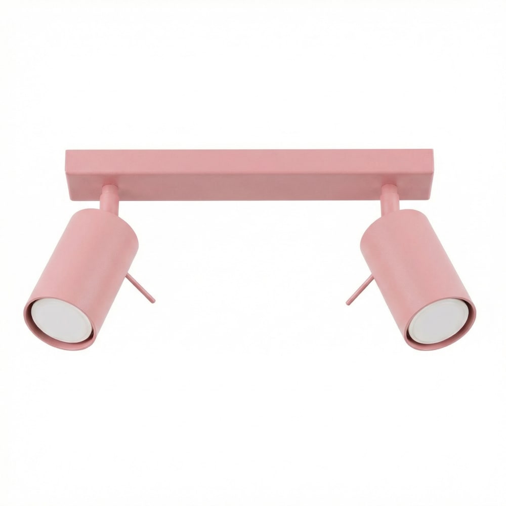 Plafonniers acier rose h 16 cm