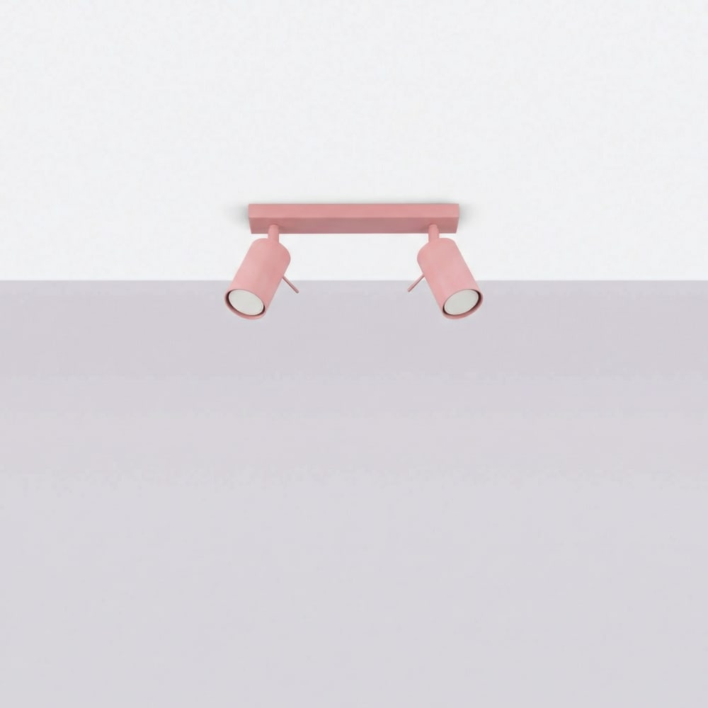 Plafonniers acier rose h 16 cm — vue 3