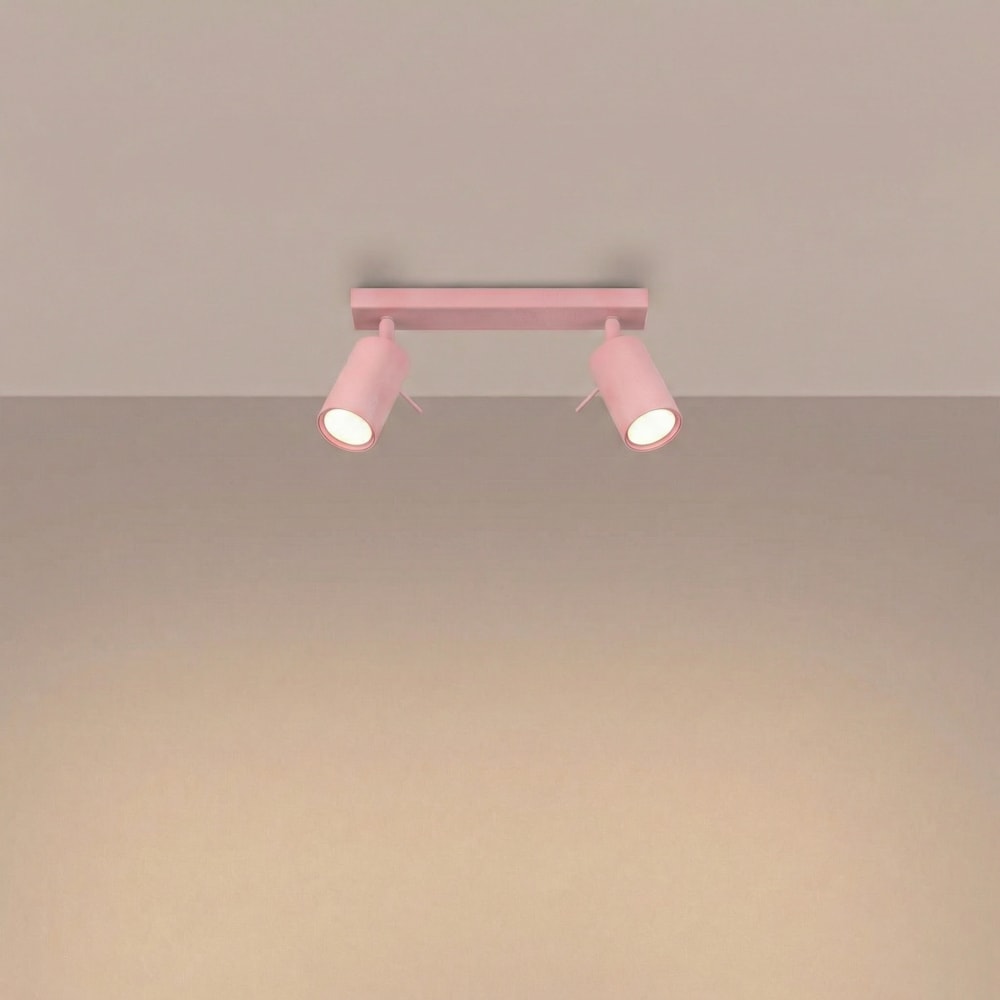 Plafonniers acier rose h 16 cm — vue 4