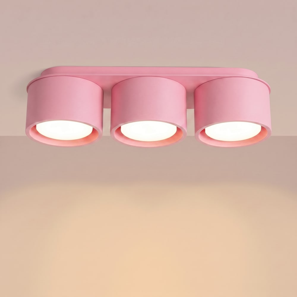 Plafonniers aluminium rose h 8.2 cm — vue 4