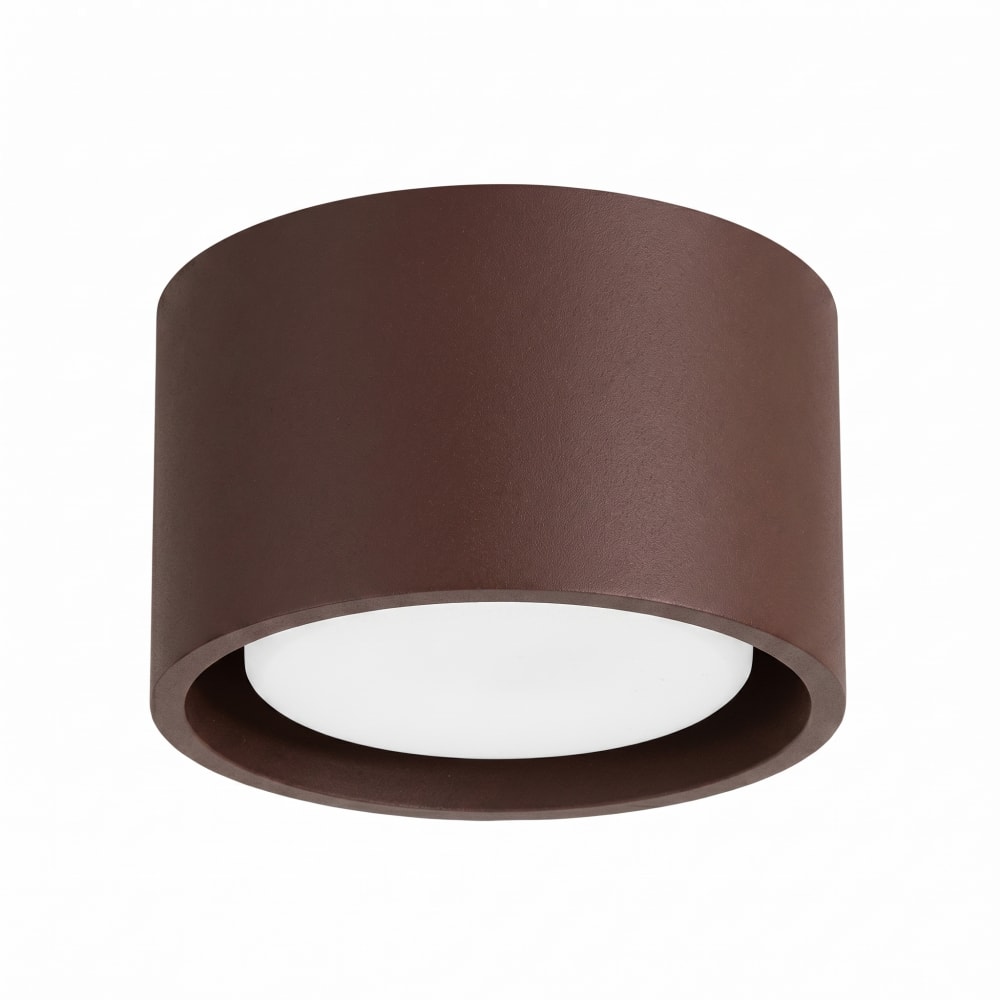 Plafonniers aluminium marron h 6 cm
