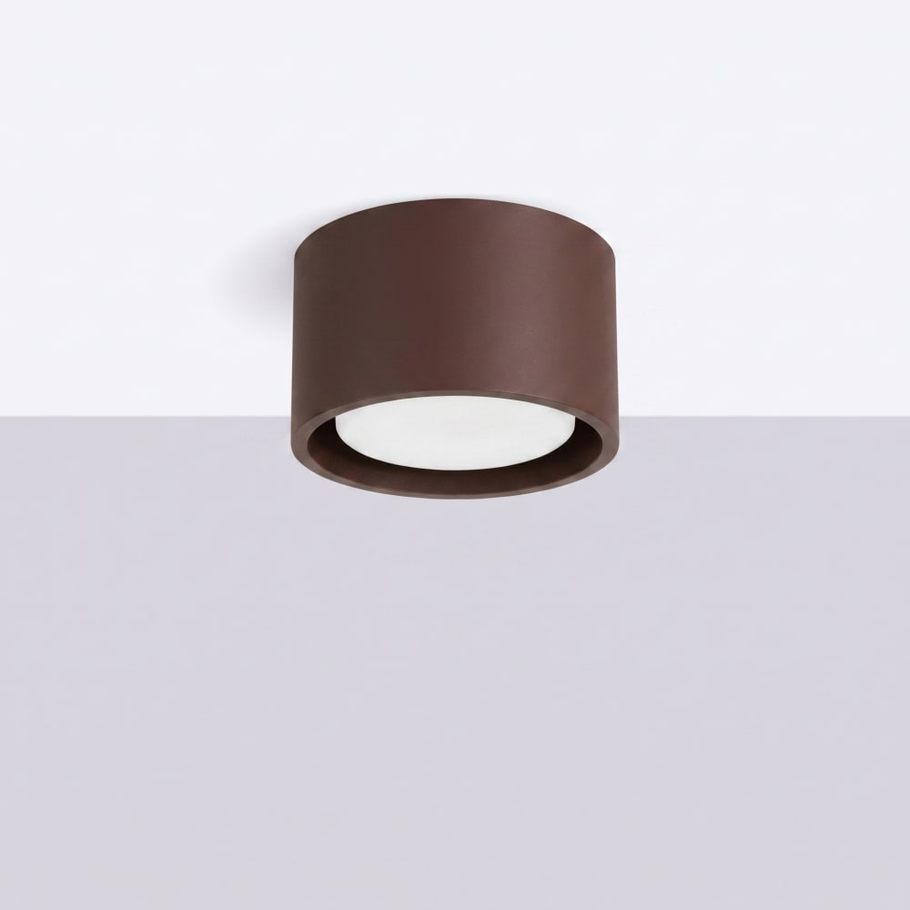 Plafonniers aluminium marron h 6 cm — vue 3