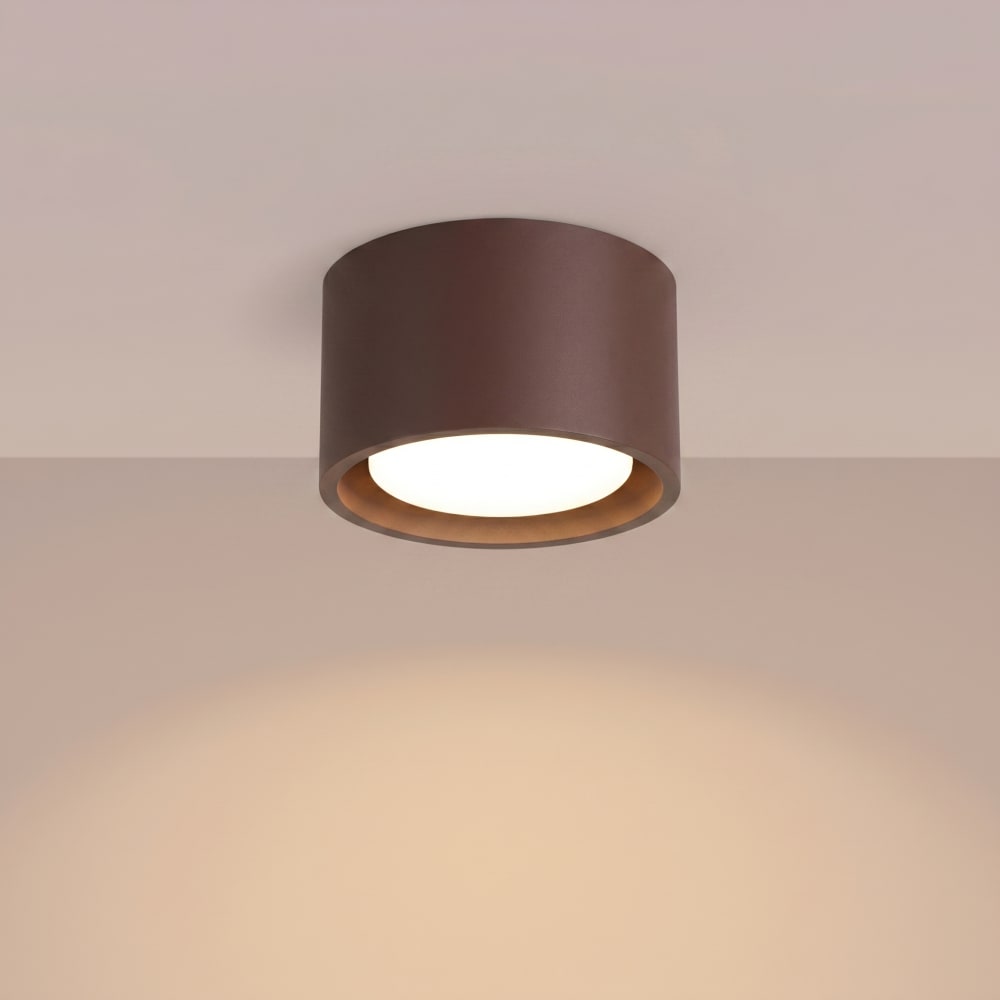 Plafonniers aluminium marron h 6 cm — vue 4