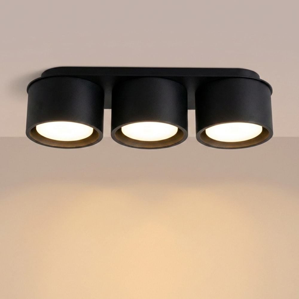 Plafonniers aluminium noir h 8.2 cm — vue 4