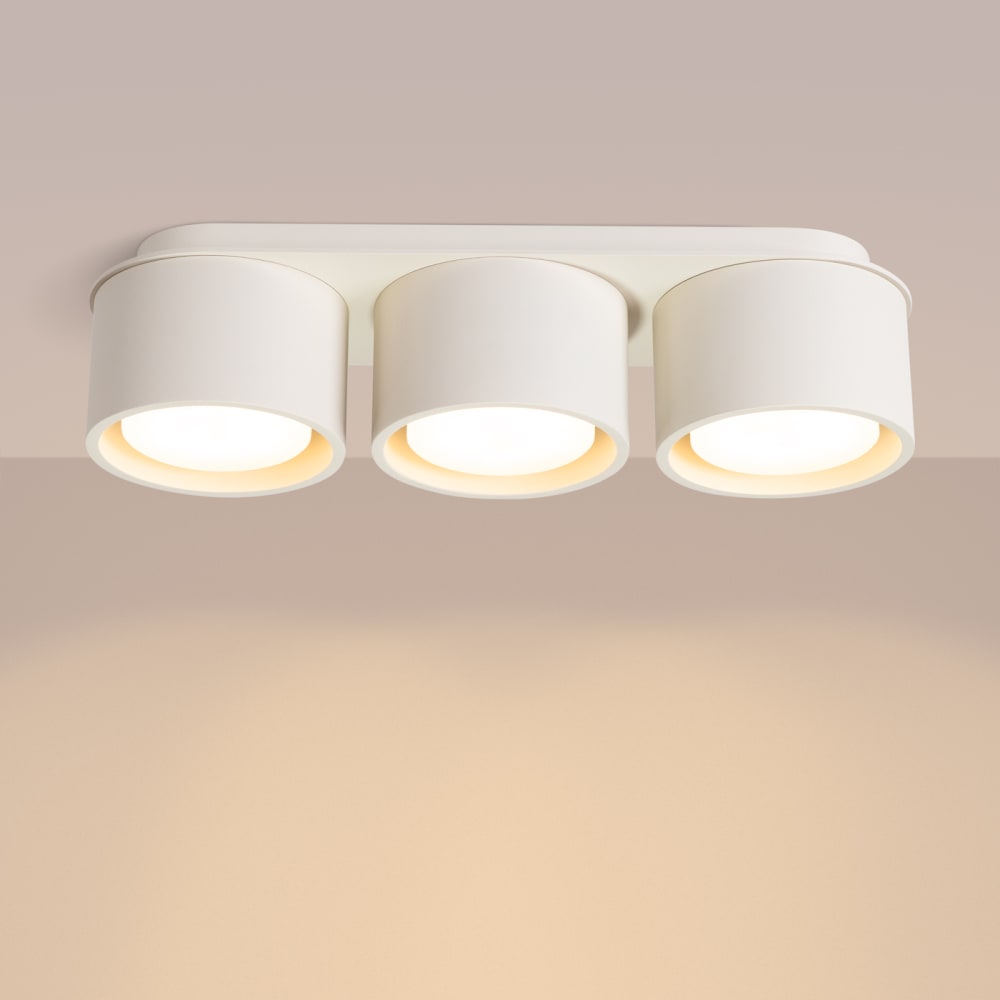 Plafonniers aluminium beige h 8.2 cm — vue 4