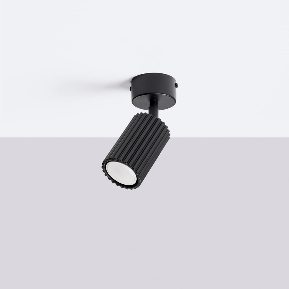 Plafonniers aluminium noir h 18 cm — vue 3