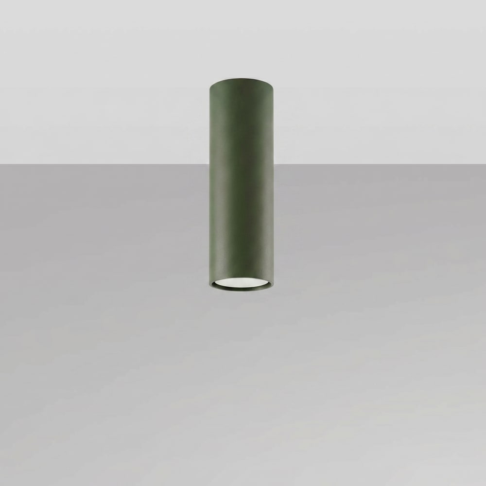 Plafonniers acier vert olive h 20 cm — vue 3