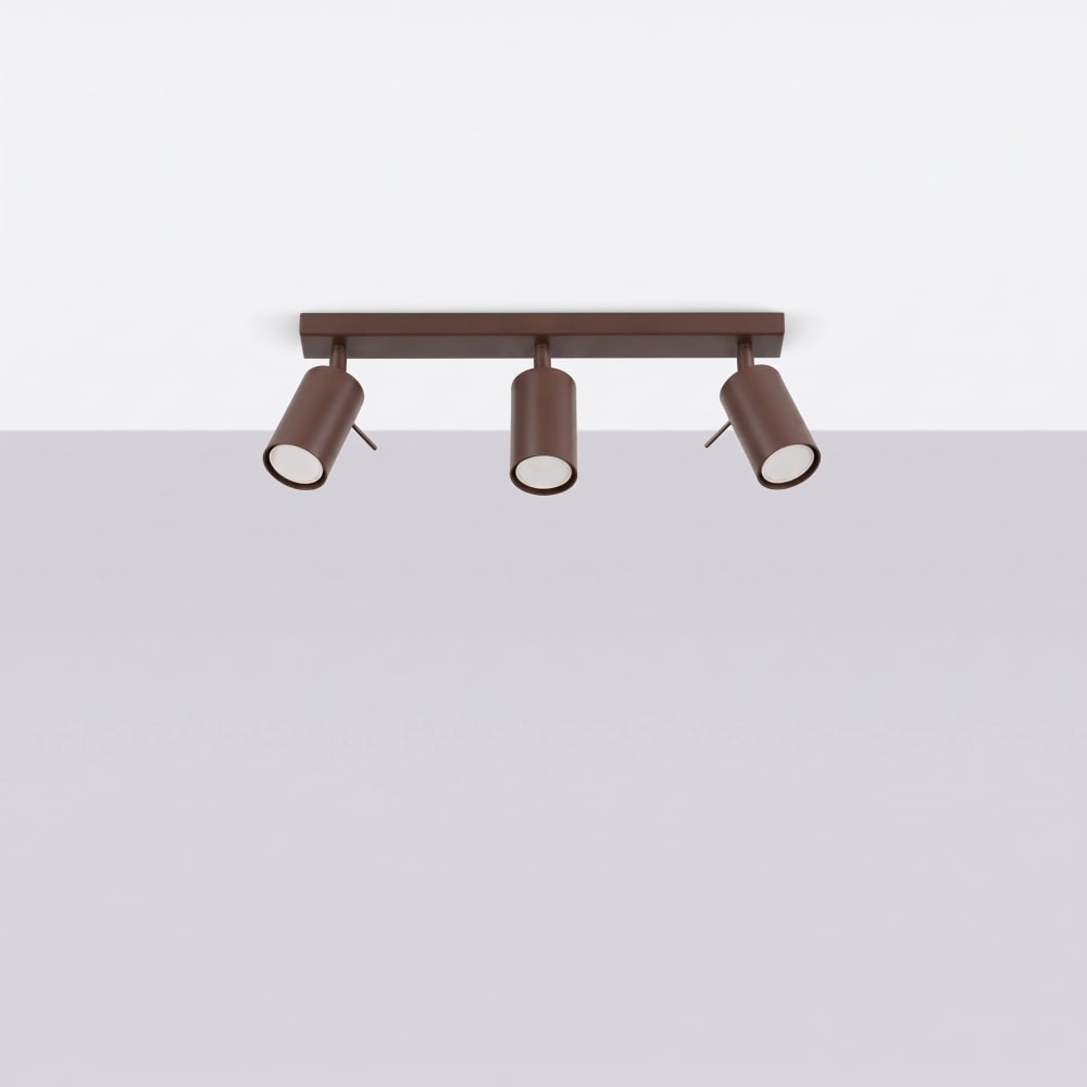 Plafonniers acier marron h 16 cm — vue 3