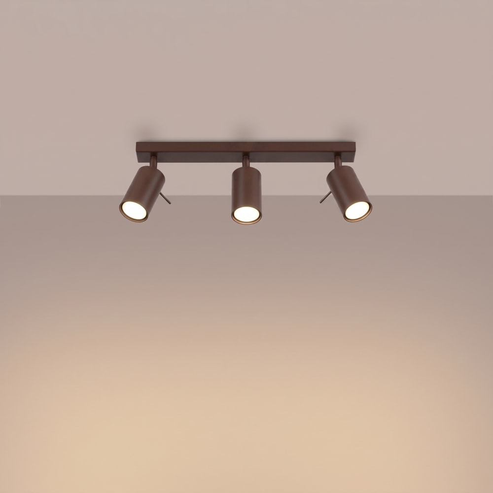 Plafonniers acier marron h 16 cm — vue 4