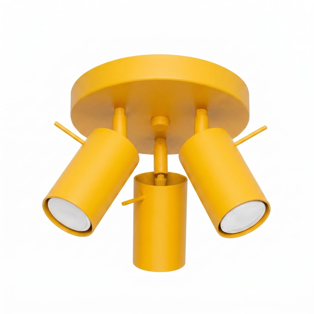 plafonniers acier jaune