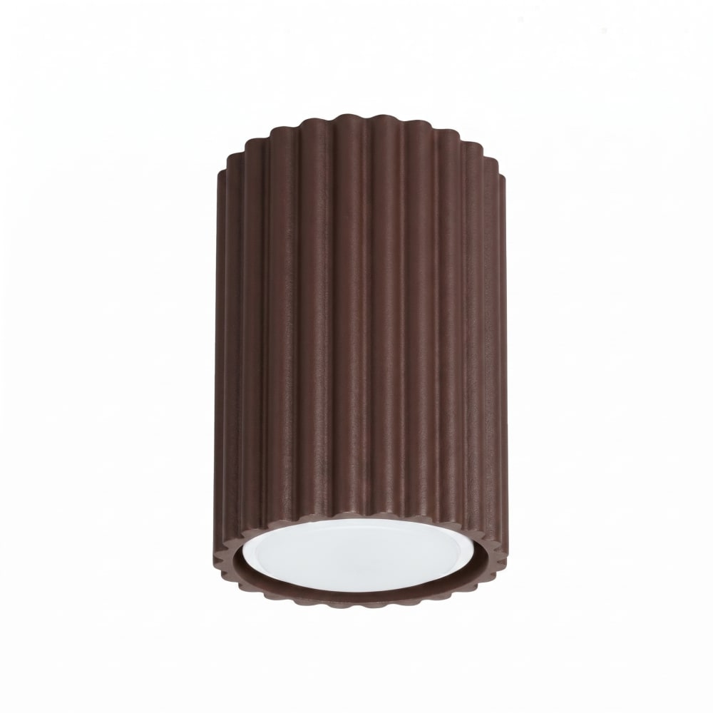 Plafonniers aluminium marron h 10 cm