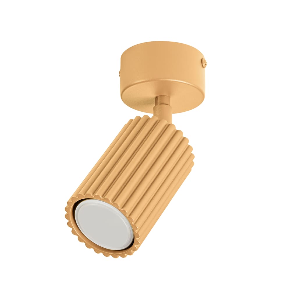 Plafonniers aluminium doré h 18 cm