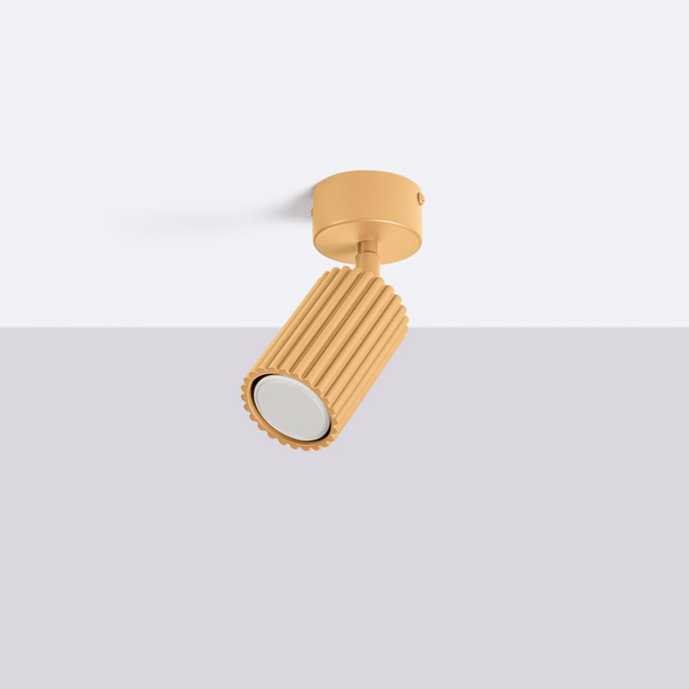 Plafonniers aluminium doré h 18 cm — vue 3