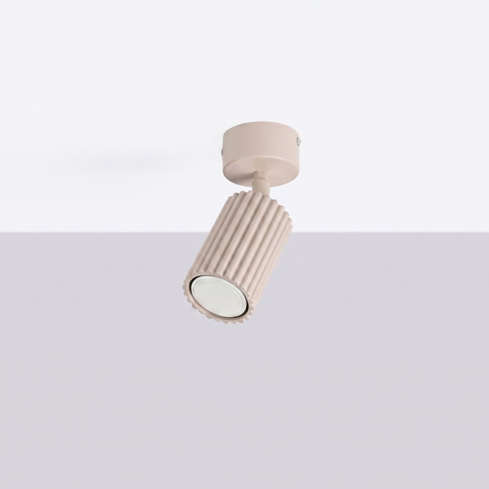 Plafonniers aluminium taupe h 18 cm — vue 3