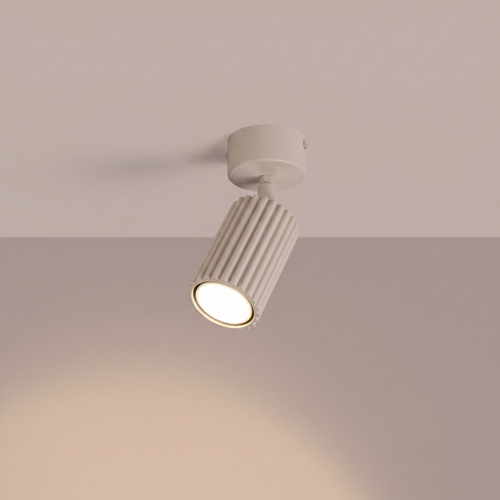 Plafonniers aluminium taupe h 18 cm — vue 4