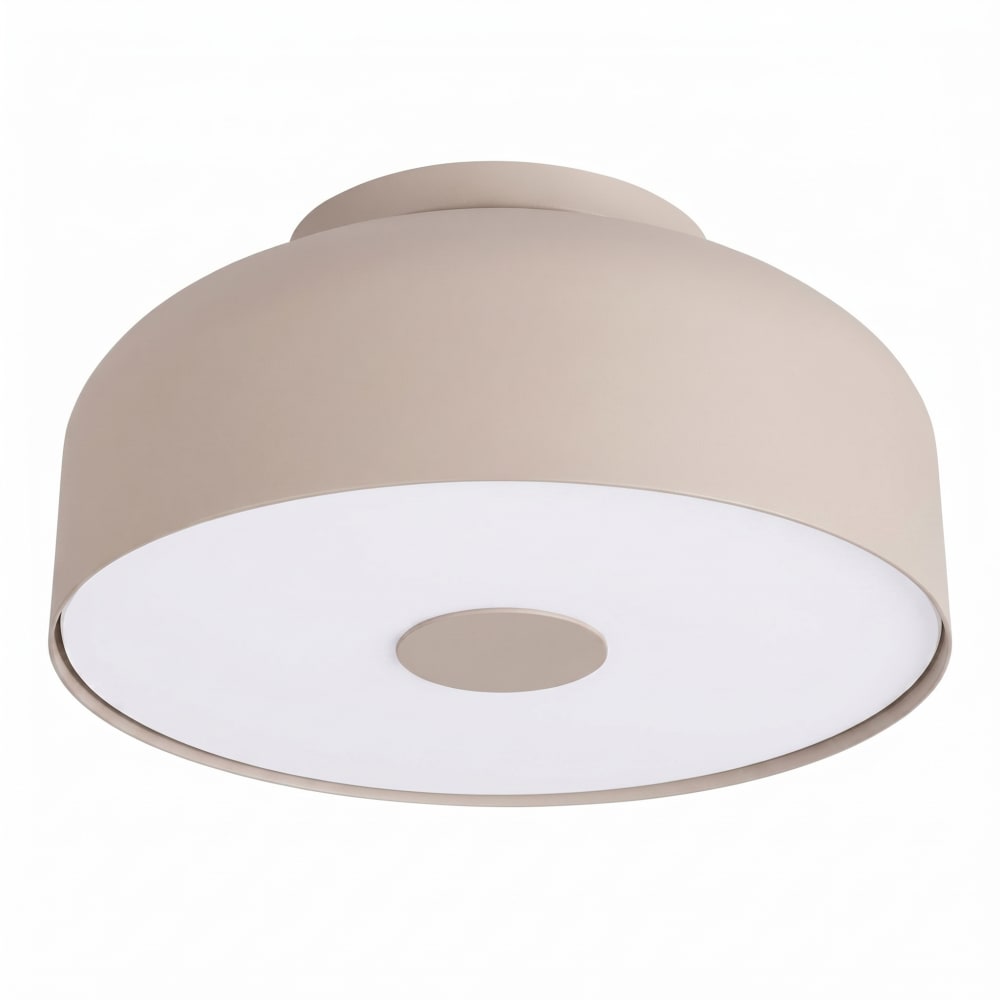 Plafonniers acier/pvc taupe h 15 cm