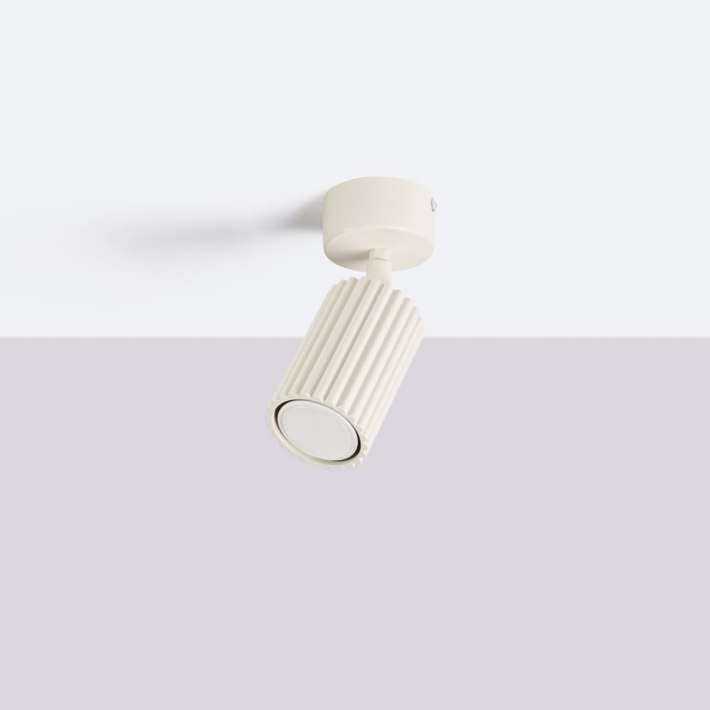 Plafonniers aluminium beige h 18 cm — vue 3