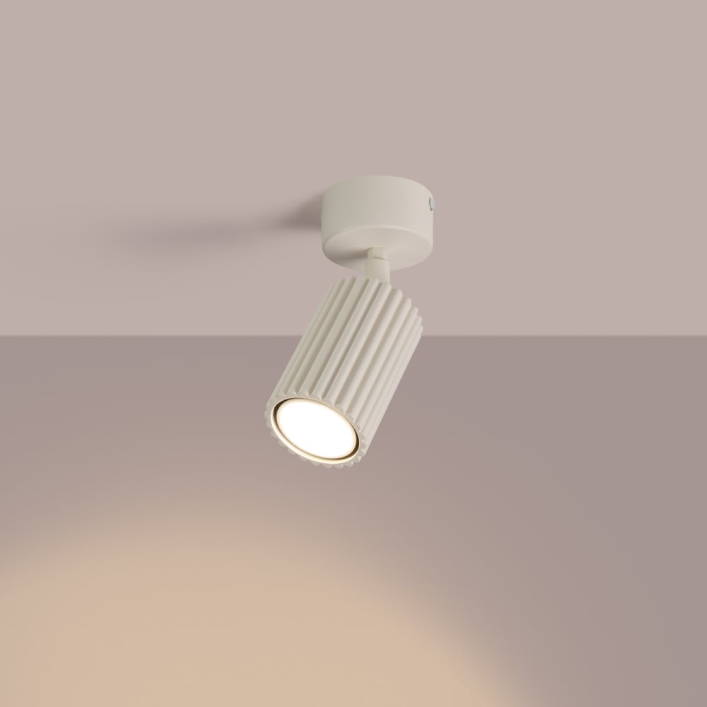 Plafonniers aluminium beige h 18 cm — vue 4