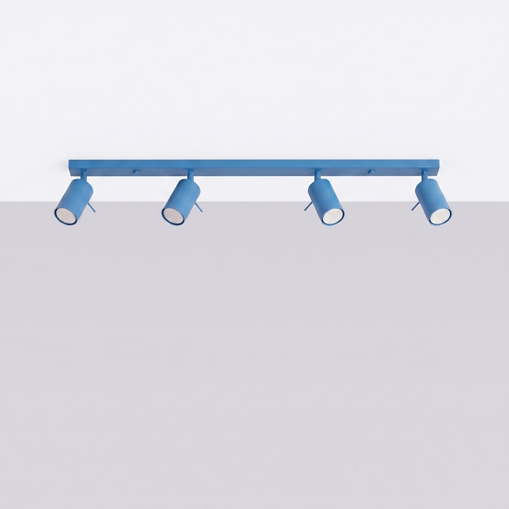 Plafonniers acier bleu clair h 16 cm — vue 3