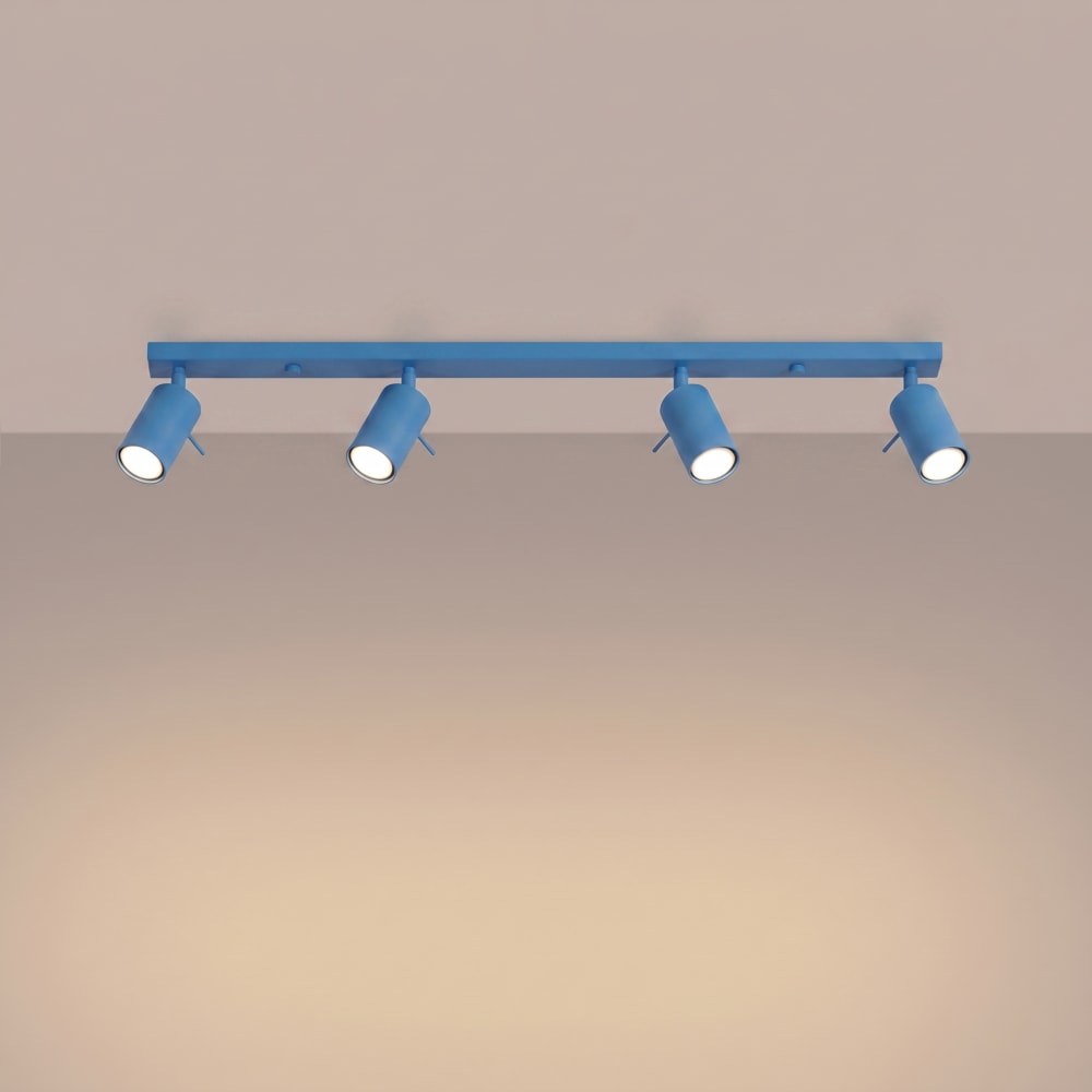 Plafonniers acier bleu clair h 16 cm — vue 4