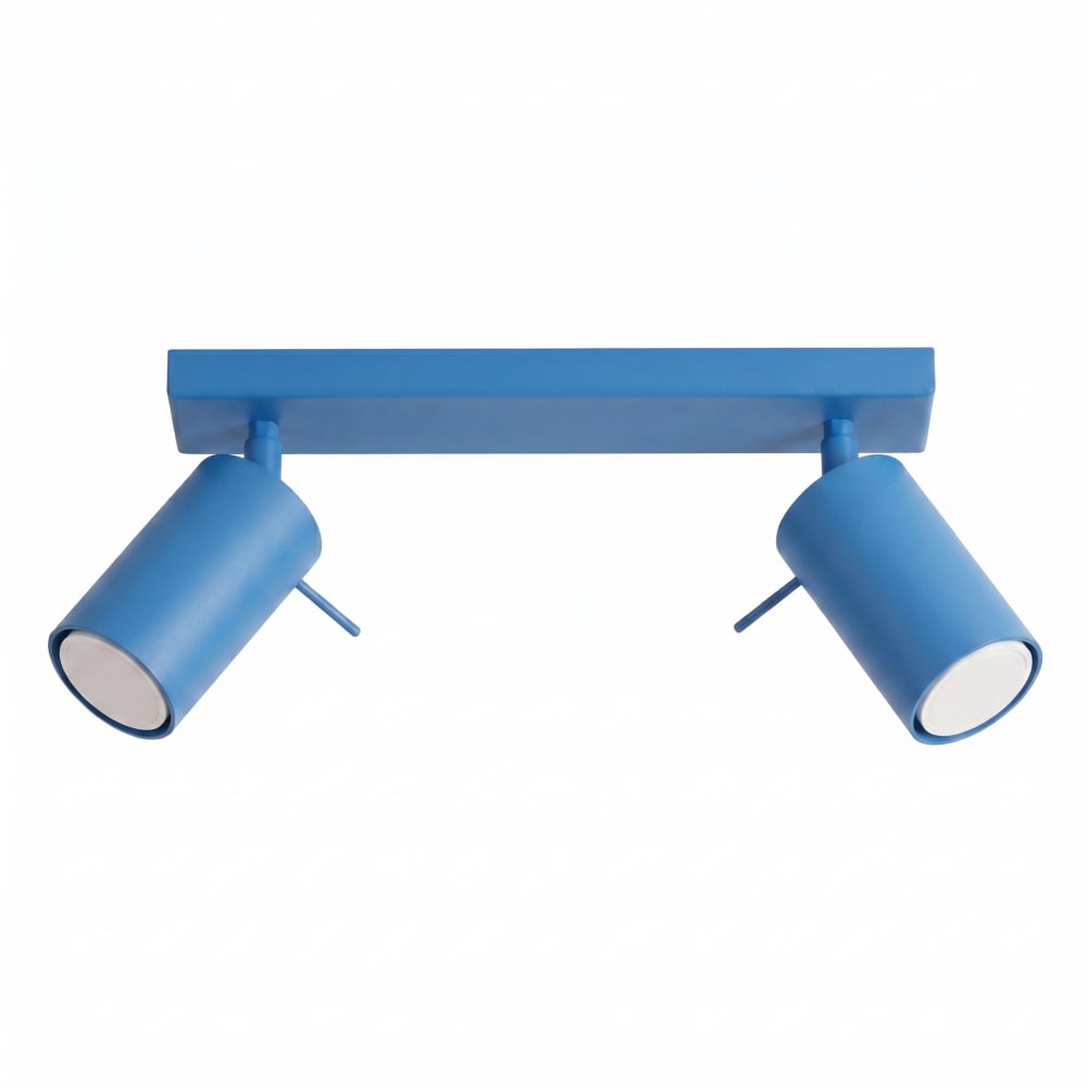 Plafonniers acier bleu clair h 16 cm