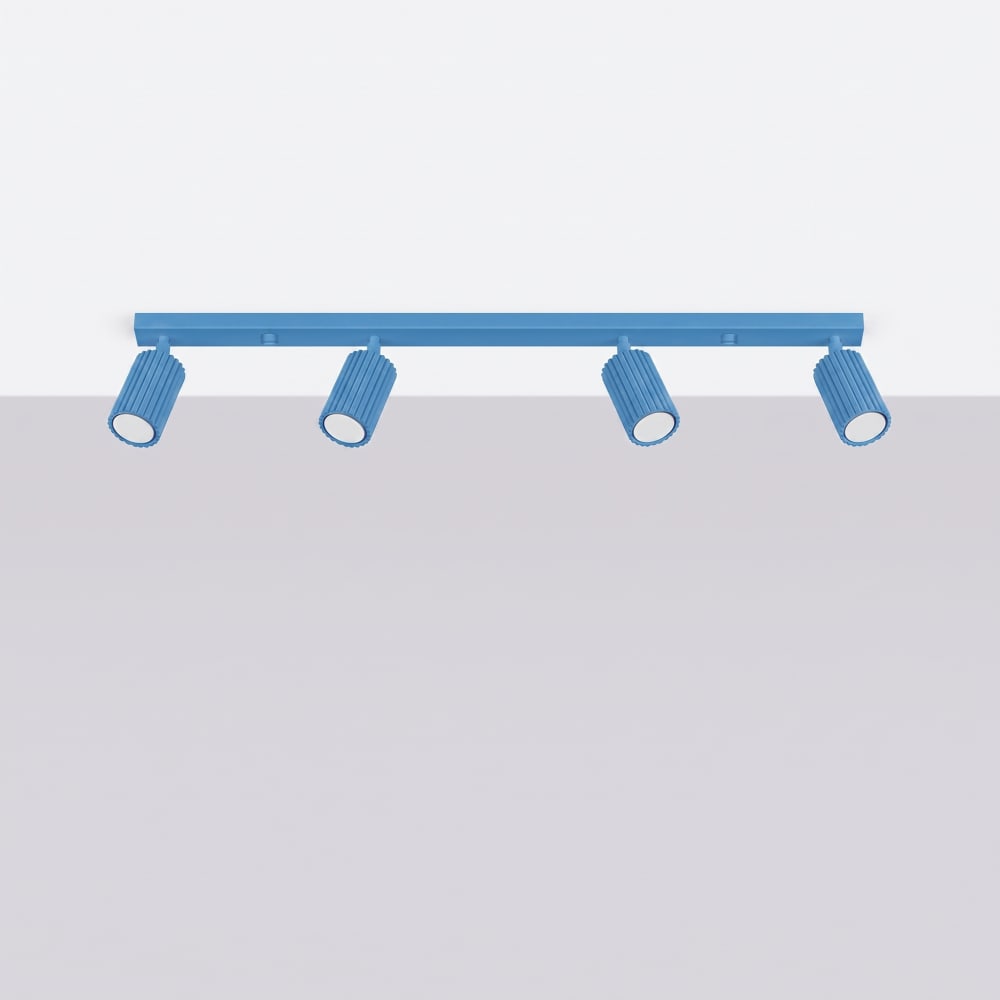 Plafonniers aluminium bleu clair h 16.5 cm — vue 3