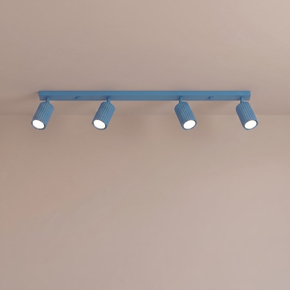 Plafonniers aluminium bleu clair h 16.5 cm — vue 4