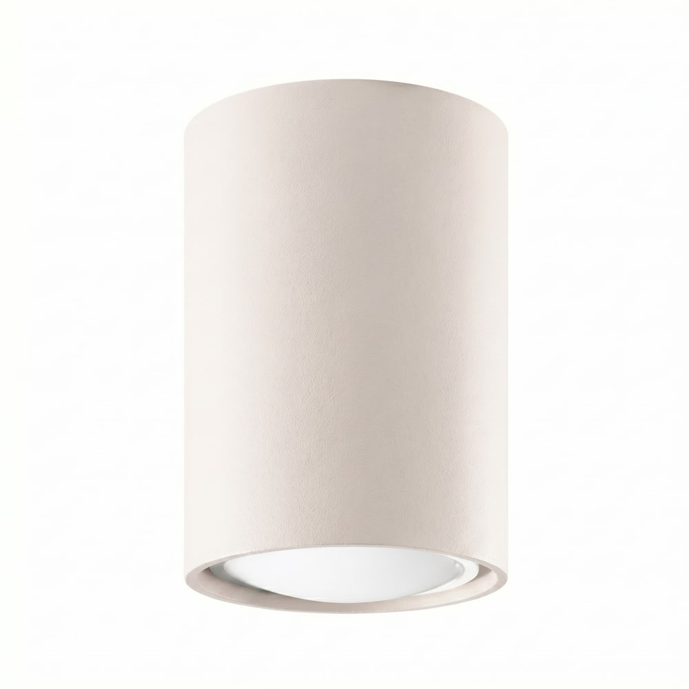 Plafonniers acier beige h 10 cm