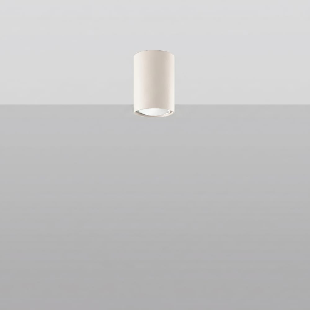 Plafonniers acier beige h 10 cm — vue 3