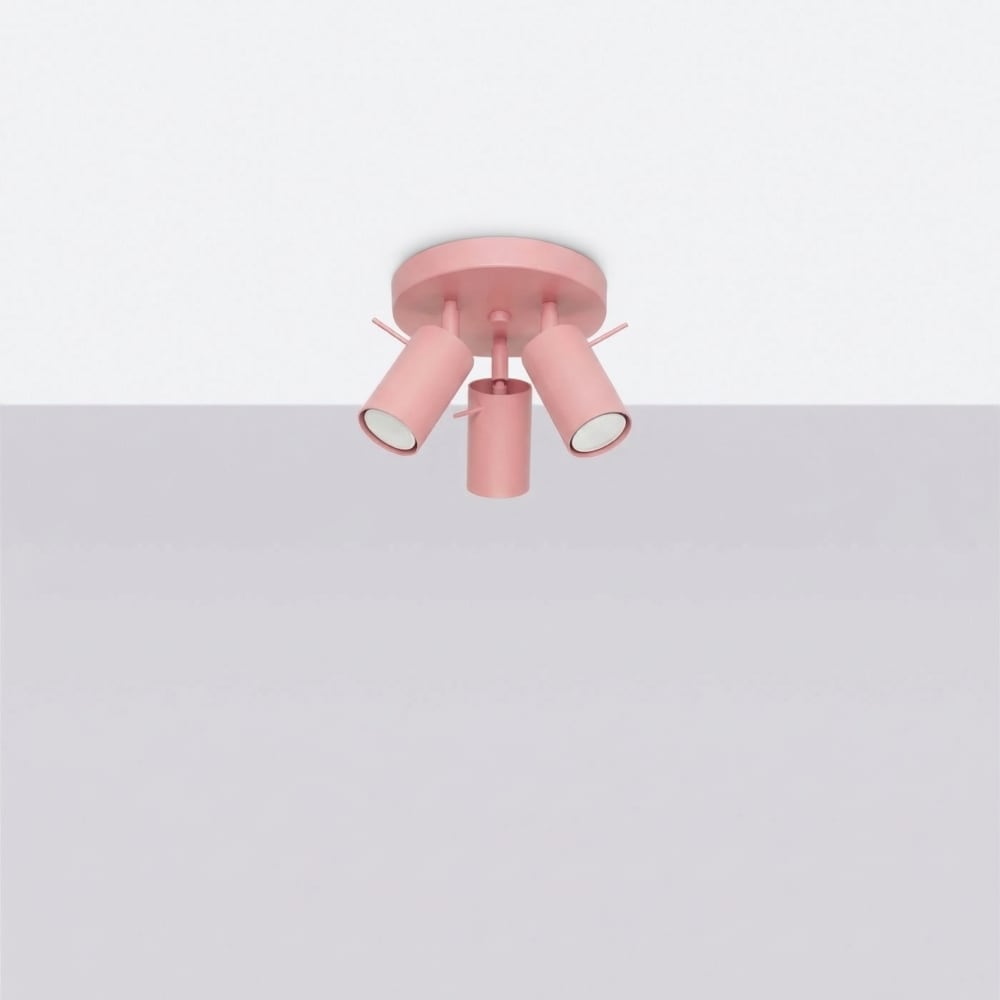 Plafonniers acier rose h 14.5 cm — vue 3