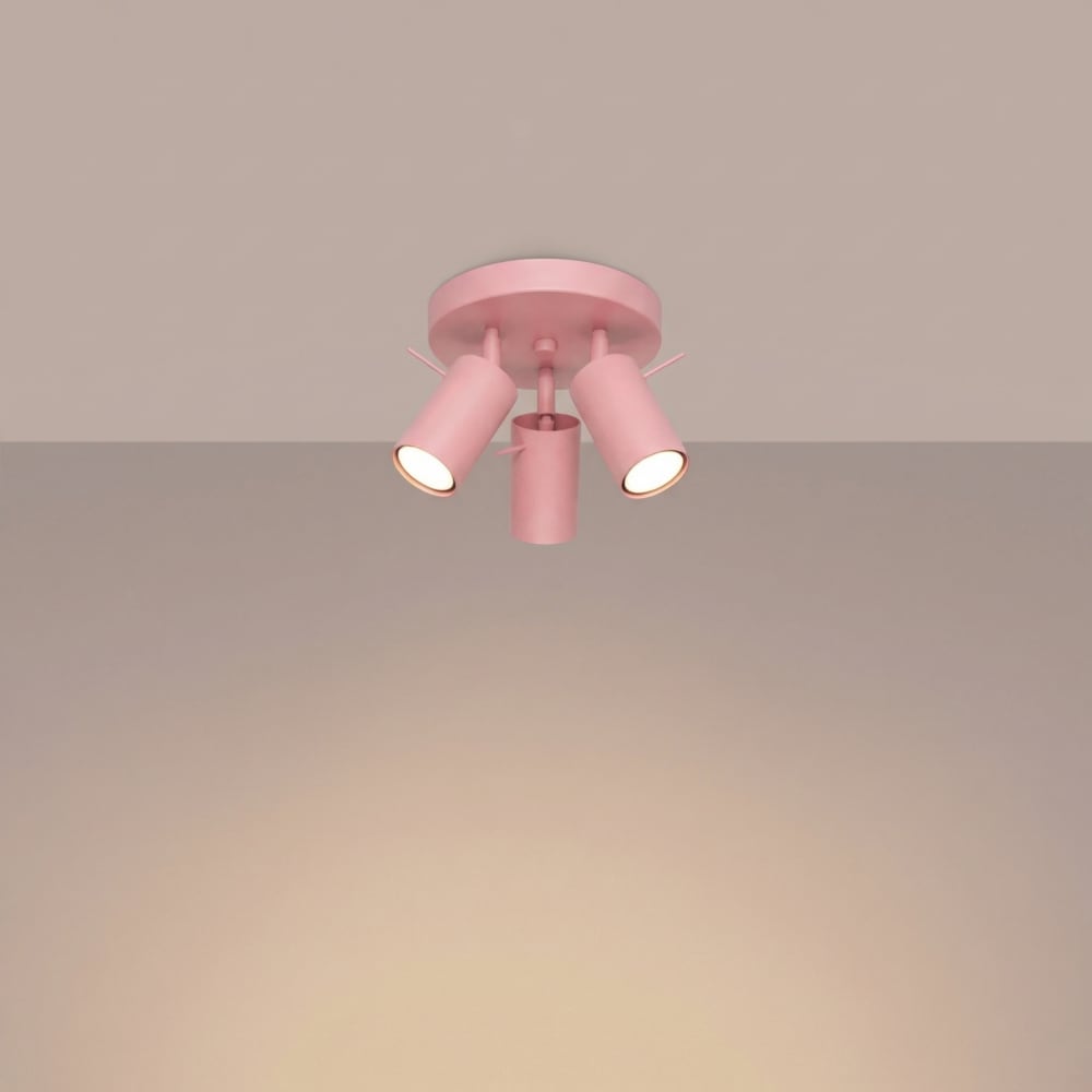 Plafonniers acier rose h 14.5 cm — vue 4
