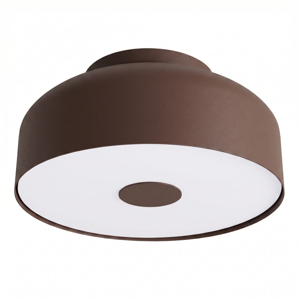 Plafonniers acier/pvc marron h 15 cm