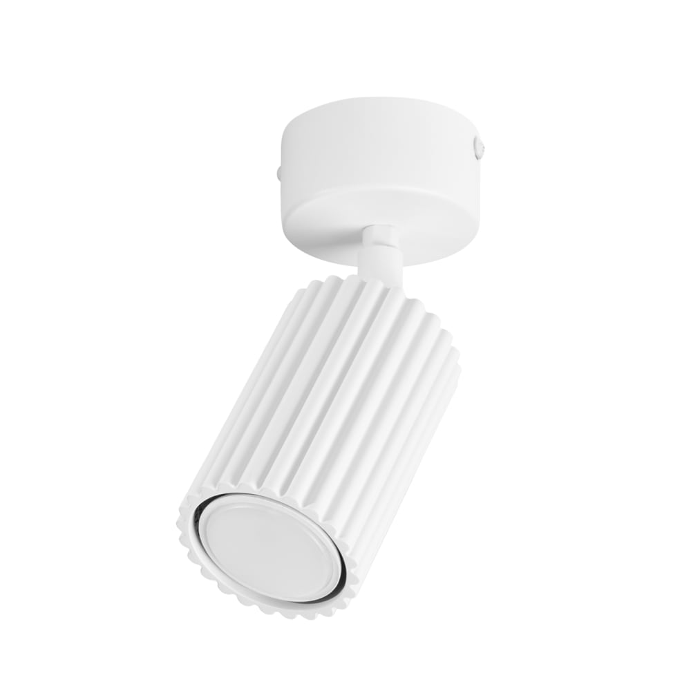 Plafonniers aluminium blanc h 18 cm