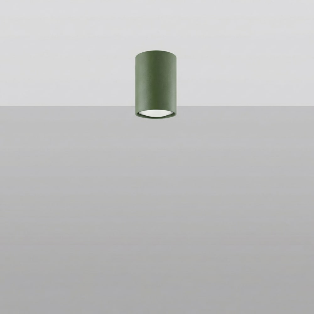 Plafonniers acier vert olive h 10 cm — vue 3