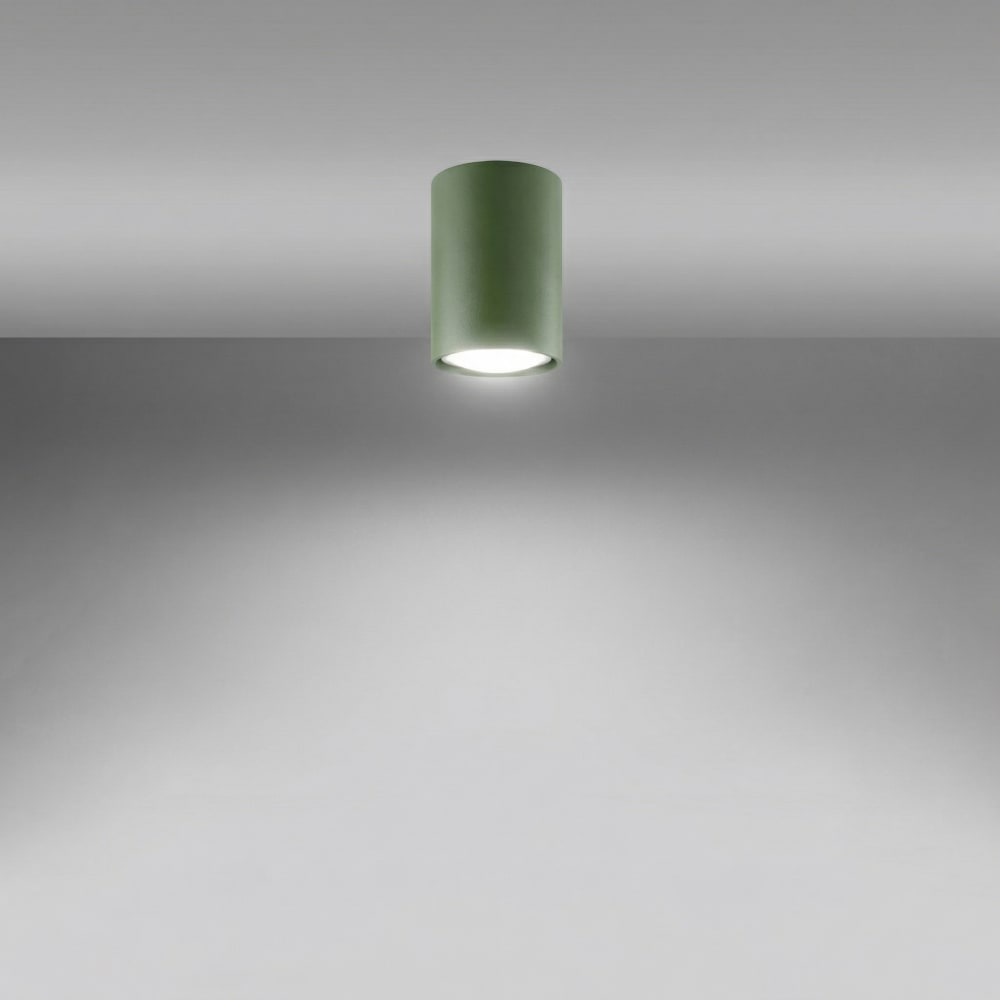 Plafonniers acier vert olive h 10 cm — vue 4