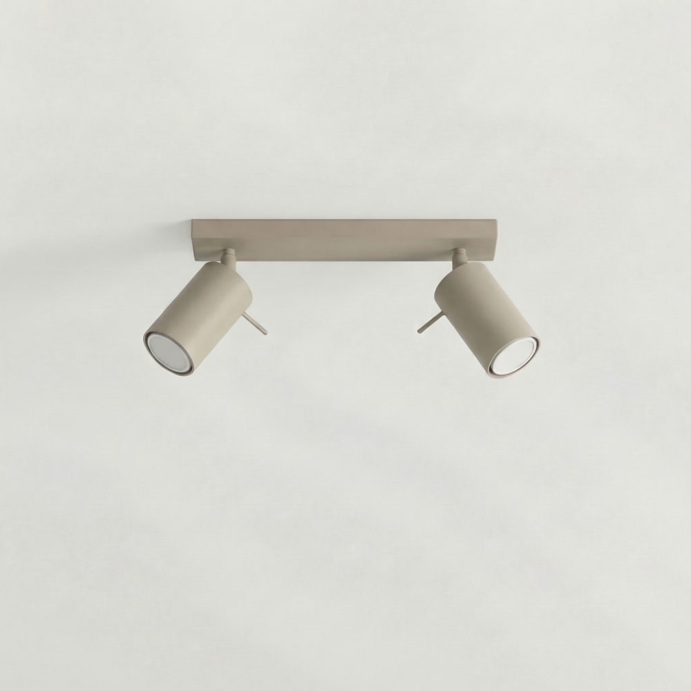 Plafonniers acier taupe h 16 cm — vue 3