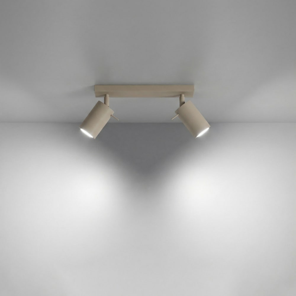 Plafonniers acier taupe h 16 cm — vue 4