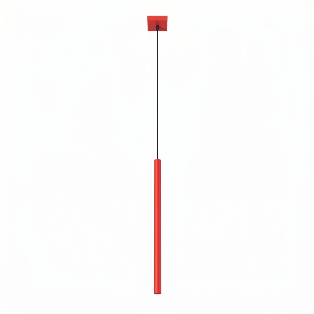 Sollux Lighting Hängeleuchten aus Stahl in rot style modern - Edelstahl