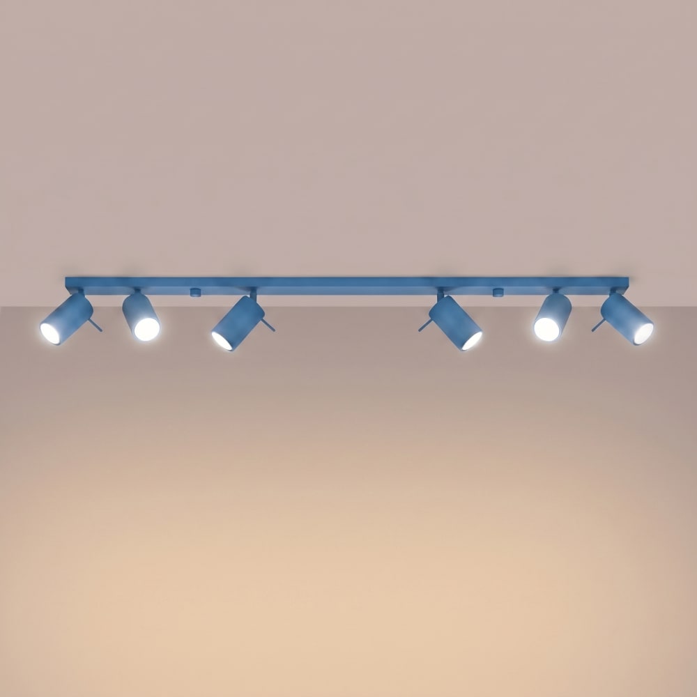 Plafonniers acier bleu clair h 16 cm — vue 4