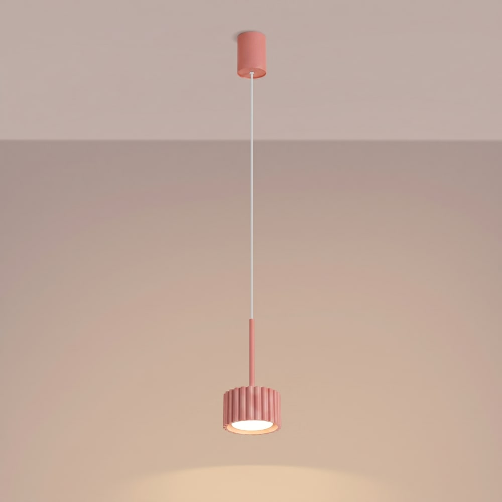 Lampe suspendues aluminium pêche h 125 cm — vue 4