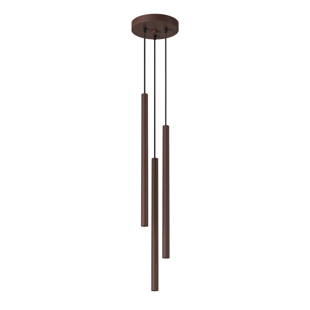 Lampe suspendues acier marron h 115 cm