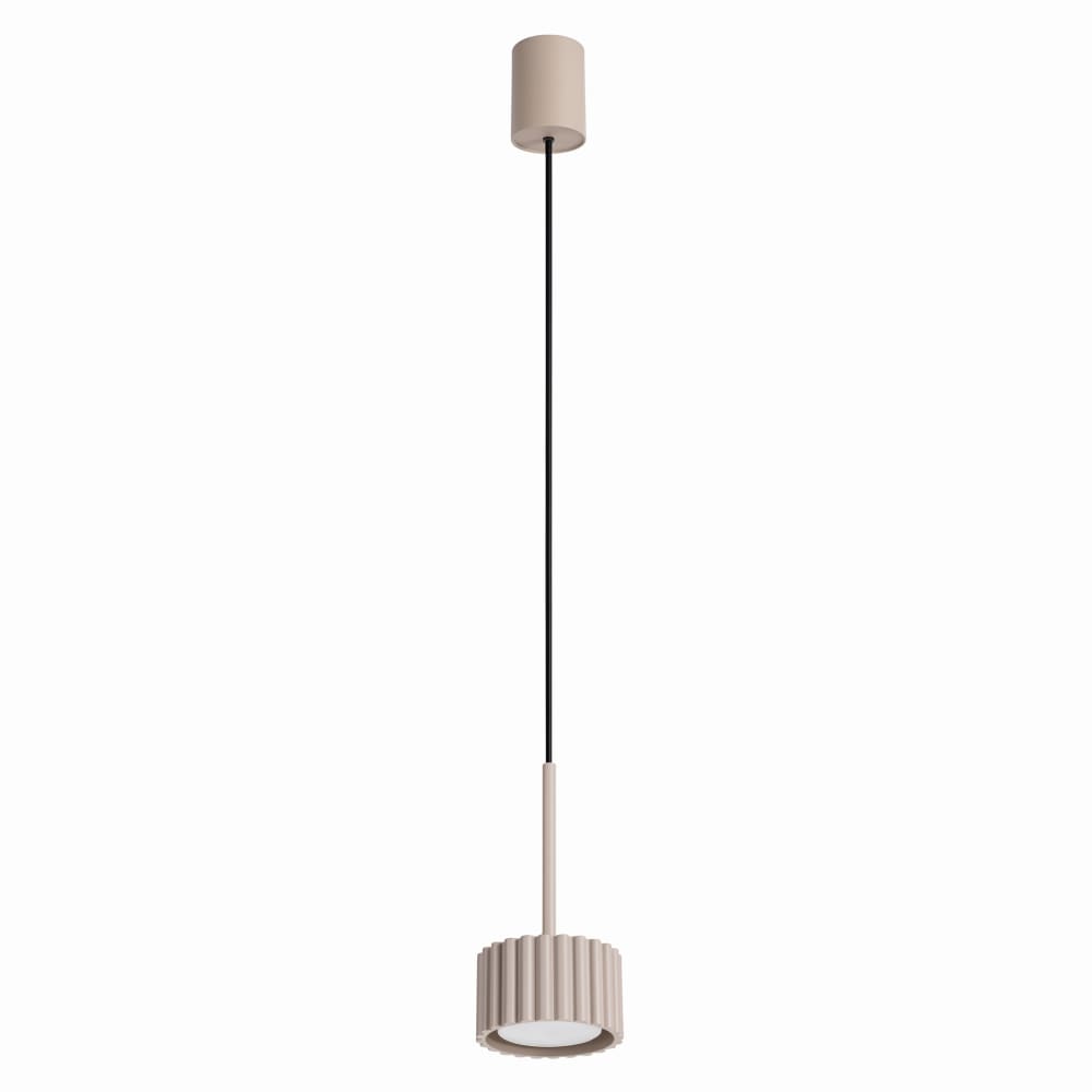 Lampe suspendues aluminium taupe h 125 cm