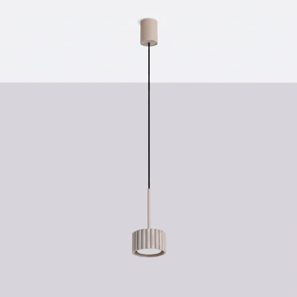 Lampe suspendues aluminium taupe h 125 cm — vue 3